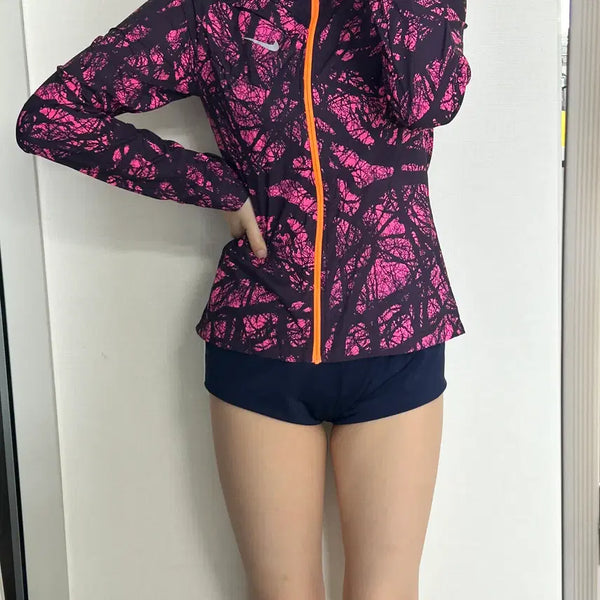 [BUNJANG] Nike Women's Windbreaker Pink Pattern M / 나이키 여성 바람막이 핑크 패턴 M