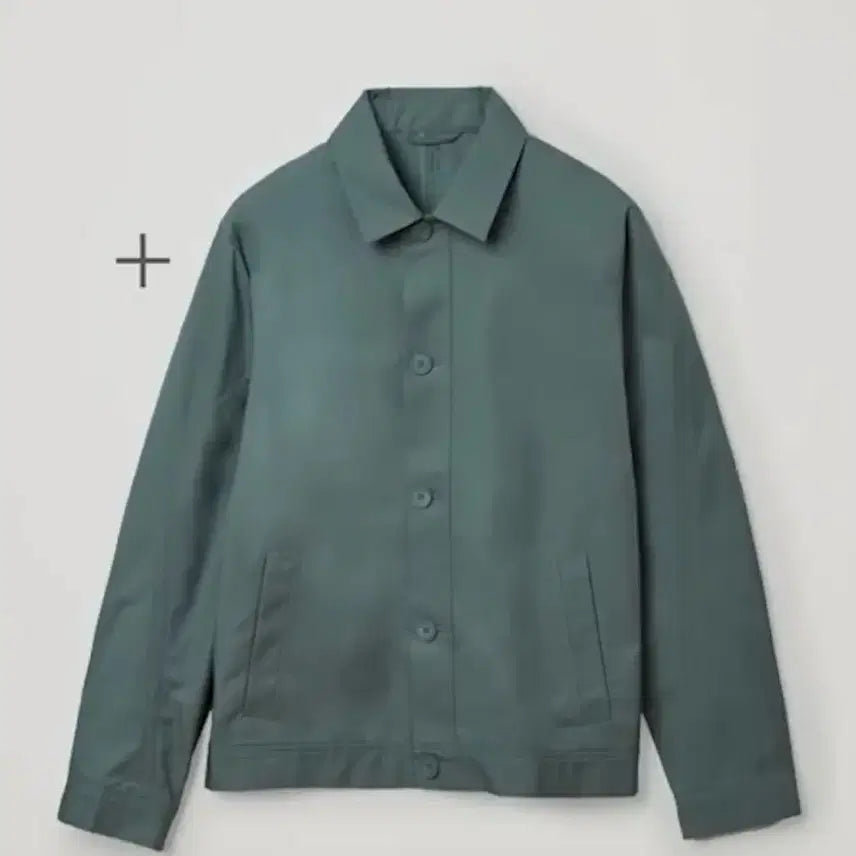 [BUNJANG] COS Organic Cotton Short Overshirt Jacket Green / COS 코스 오가닉 코튼 쇼트 오버셔츠 자켓 그린 S