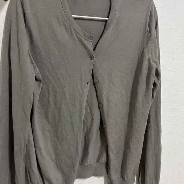 [BUNJANG] Uniqlo Basic Cardigan Gray / 유니클로 가디건 그레이