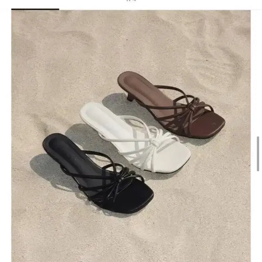 [BUNJANG] Chakangudu Woven Mule Heeled Sandals / 착한구두 샌들힐 뮬 꼬임슬리퍼 샌들 힐 블랙 230