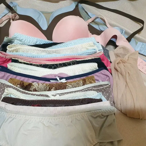 [BUNJANG] Women's Lingerie Set Bundle (Bra, Panty, Stockings) / (일괄 정리)속옷 세트 (브라, 팬티, 스타킹)