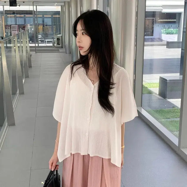[BUNJANG] Bicini Cape Pleats Cardigan Ivory / 바이씨니 제작 케이프플리츠가디건 아이