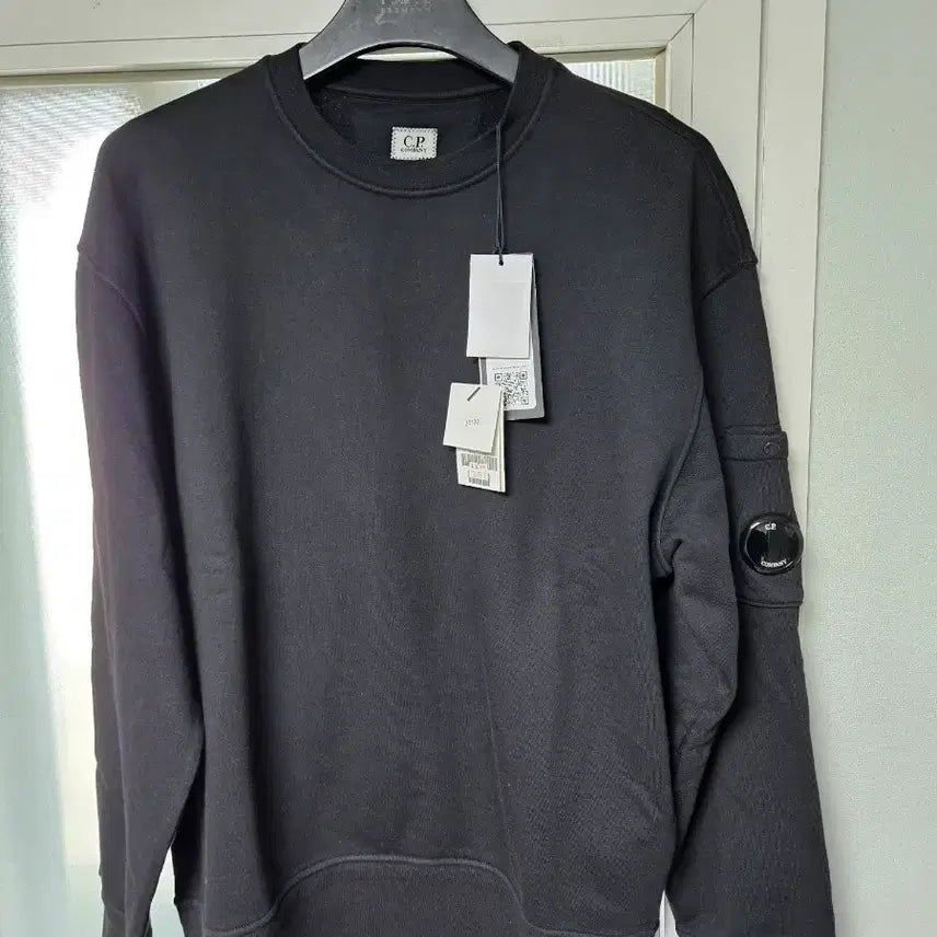 [BUNJANG] CP Company Lens Logo Crewneck Sweatshirt Black L / [새상품]cp컴퍼니 맨투맨 블랙 L