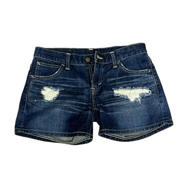 [BUNJANG] Lee Distressed Washed Denim Shorts / Lee 청반바지 숏팬츠 데미지 워싱