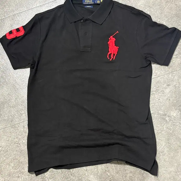 [BUNJANG] Polo Ralph Lauren Big Pony Polo Shirt Black L / 폴로 빅포니 카라티 블랙 L