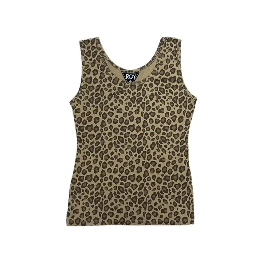 [BUNJANG] Vintage Leopard Print Sleeveless Top / 빈티지 호피 레오파드 나시 슬리브리스 오네갸루 와투케 y2k