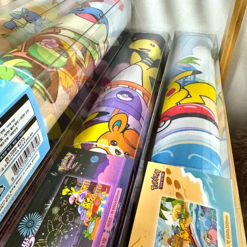 [BUNJANG] Pokemon Chilling Beach Playmat Set (2 types) / 포켓몬 칠링비치 플레이매트 2종