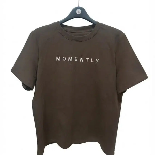 [BUNJANG] Momently Logo Short-Sleeve T-Shirt / 모먼틀리 로고 반팔 티(새옷)