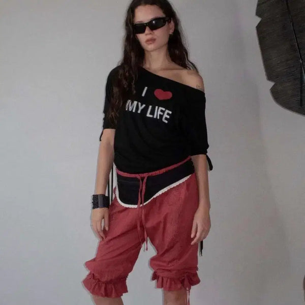 [BUNJANG] Sculptor Tie Sleeve Tee Black / 스컬프터 Tie Sleeve Tee Black