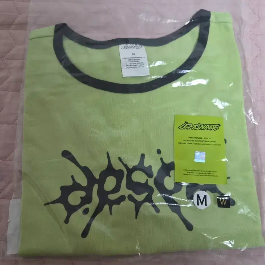 [BUNJANG] Aespa Lemonade New York Tokyo Limited Edition Popup Store T-Shirt / 에스파 lemonade 뉴욕 도쿄 한정 팝업 굿즈 티셔츠 본품 양도
