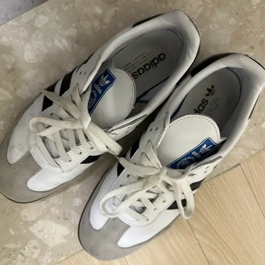 [BUNJANG] Adidas Samba White/Grey Sneakers / 아디다스 삼바 흰색/회색 스니커즈