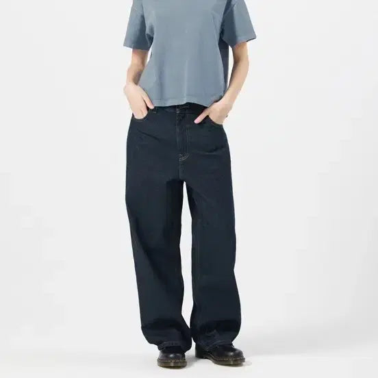 [BUNJANG] Carhartt WIP Women's Brandon Pants Smith Blue / 칼하트 여성 브랜든 팬츠 스미스 블루 린스드