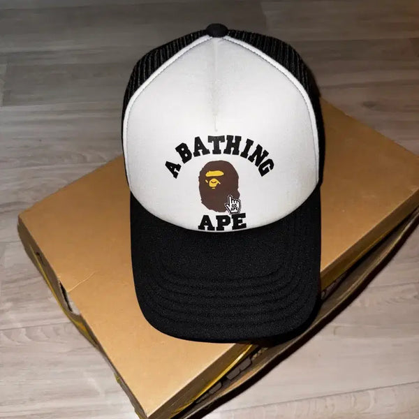 [BUNJANG] A BATHING APE Pointer College Mesh Cap Black / 베이프 고 에이프 포인터 컬리지 메쉬 캡 베이펙 블랙