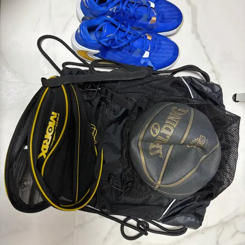 [BUNJANG] Basketball Set: Spalding Basketball, Basketball Shoes, Morick Bag / 농구공 농구화 농구가방 세트