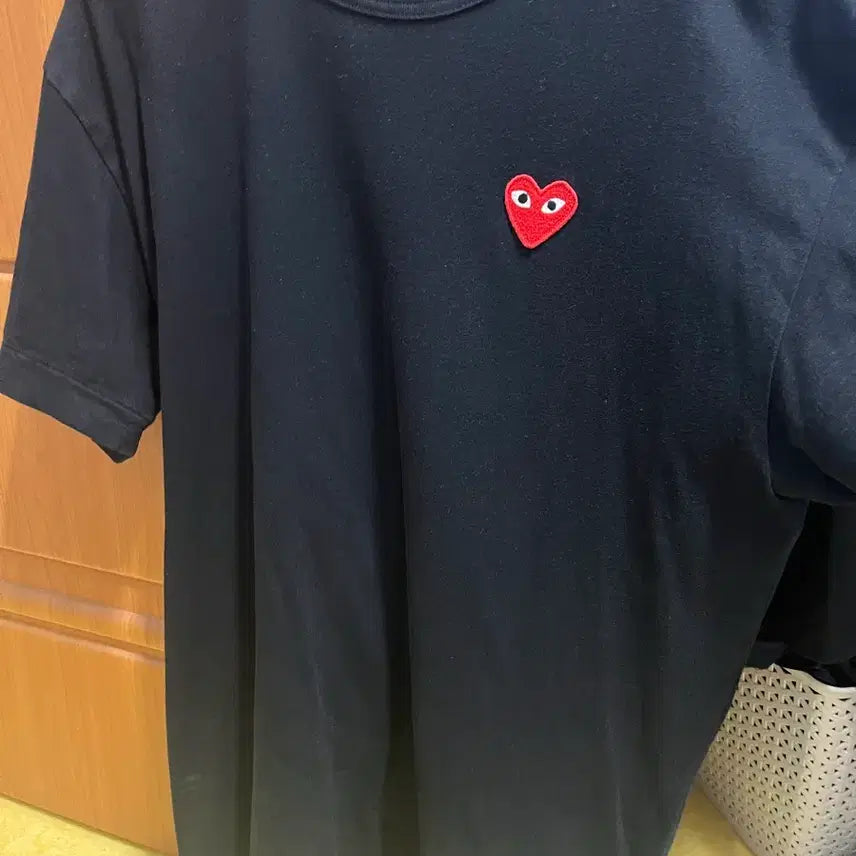 [BUNJANG] Comme des Garçons Red Heart Logo Short Sleeve T-Shirt XXL / 꼼데가르송 xxl(2xl) 레드와펜 반팔티 정품