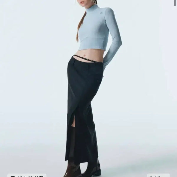 [BUNJANG] Citybreeze Slit Long Skirt / 시티브리즈 우먼 슬릿 롱스커트