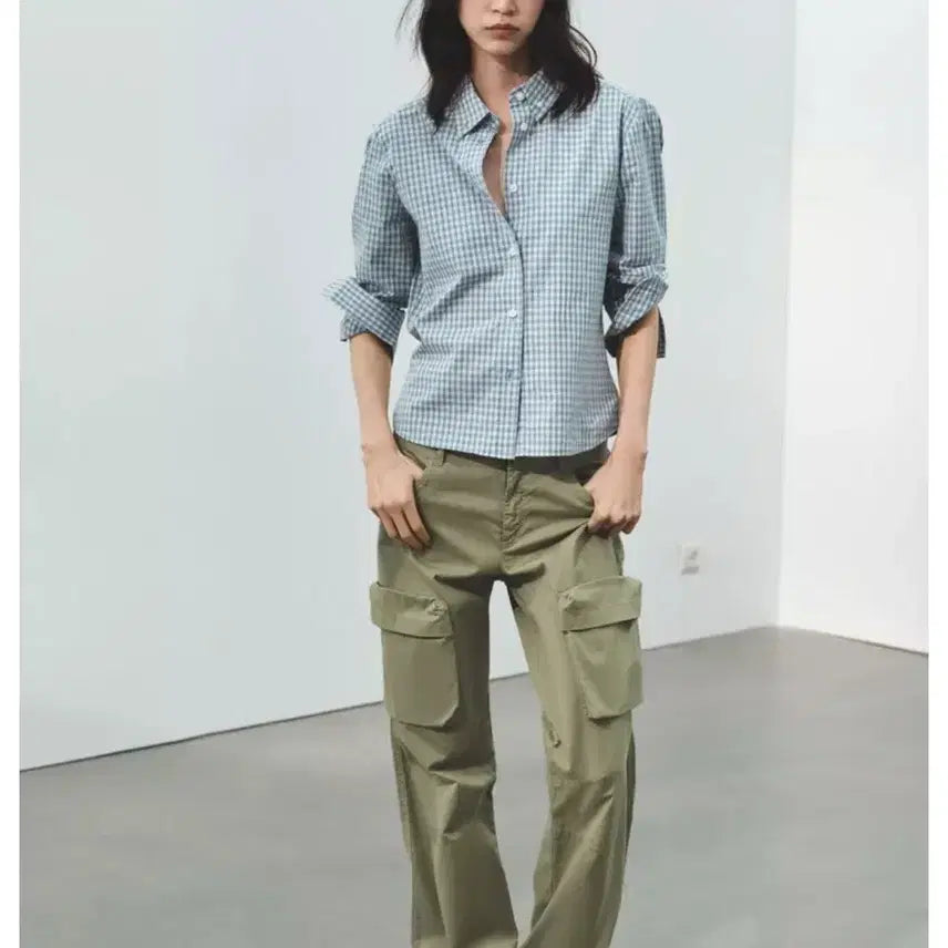 [BUNJANG] Zara Slim Fit Checkered Shirt / 자라 슬림핏 체크 셔츠