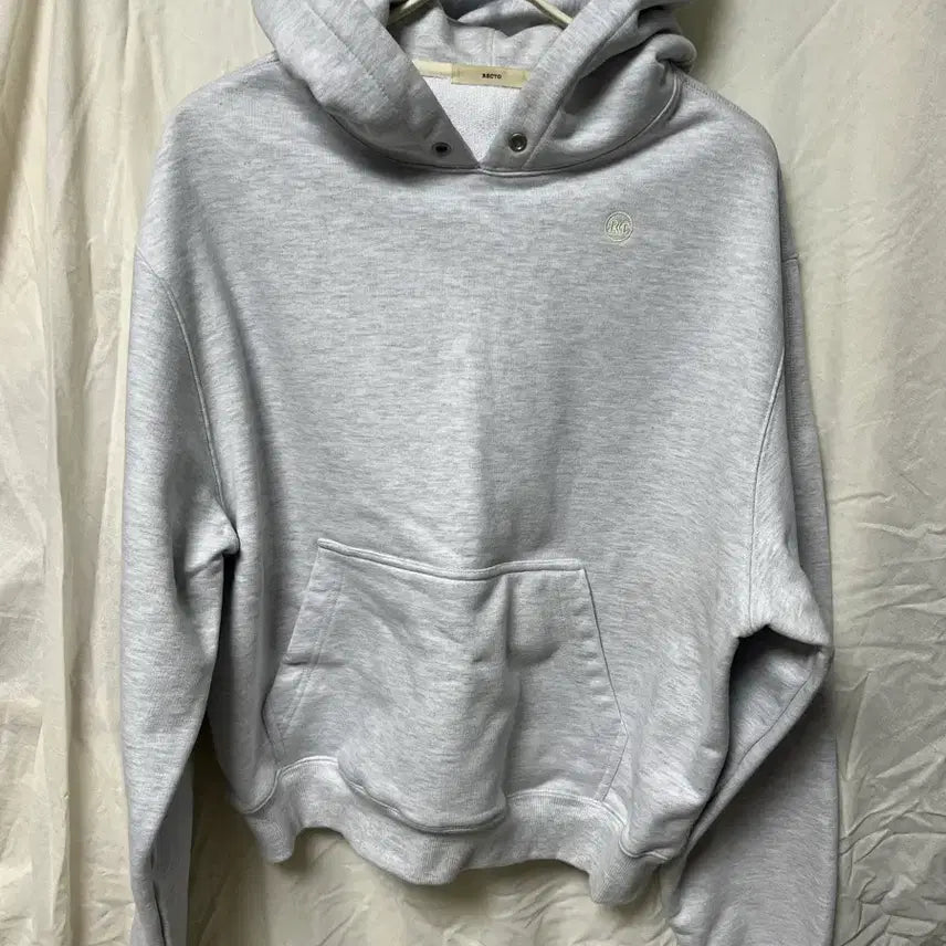[BUNJANG] RECTO Cropped Hoodie Melange White One Size / [2회착/급처] 렉토(RECTO) 크롭 후드 멜란지 화이트 프리사이즈