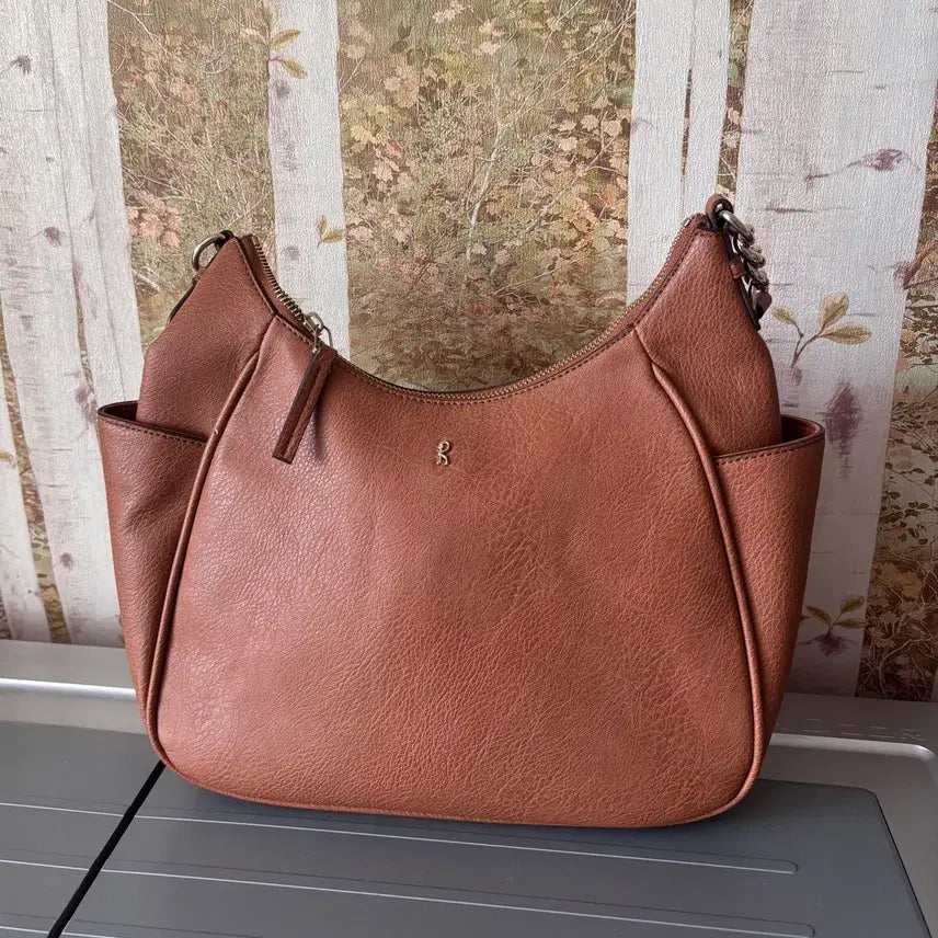 [BUNJANG] Roberta di Camerino Brown Leather Hobo Shoulder Bag / 새상품 로베르타 디 카메리노 브라운 레더 호보백 숄더백 여자가방 토트백