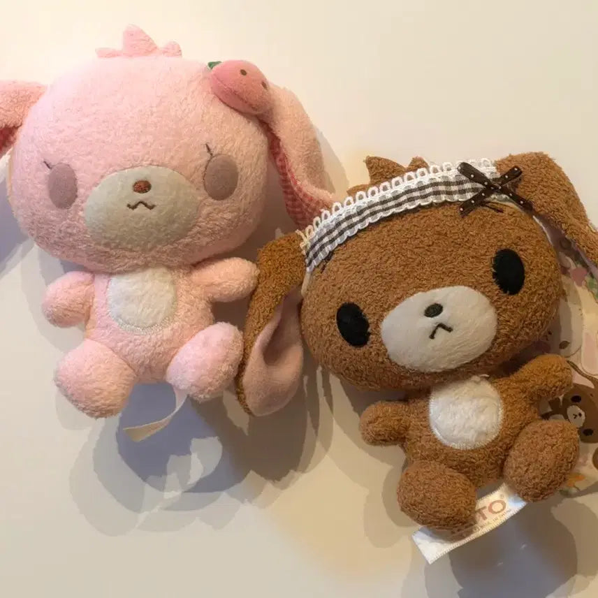 [BUNJANG] Classic Sugar Bunnies Strawberry Usa Kuro Usa Dolls Bundle Set / 고전 슈가바니즈 스트로베리우사 쿠로우사 인형 일괄