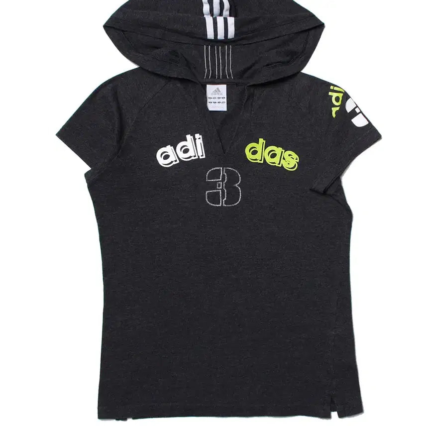 [BUNJANG] Adidas Hooded T-shirt Slim Short / 55-66 아디다스 후디드티셔츠 슬림숏 488