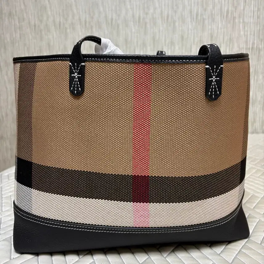 [BUNJANG] Burberry Check Canvas Tote Bag / 버버리 체크 캔버스 토트백
