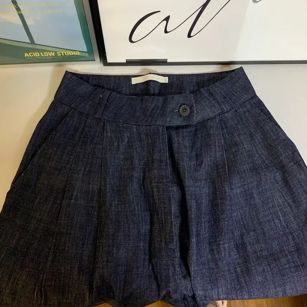 [BUNJANG] Linen Non-Fade Dark Blue Pants / 린넨 논페이드 진청 팬츠