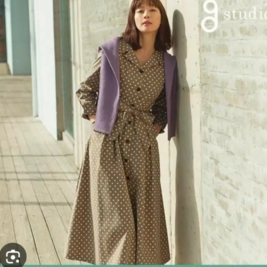 [BUNJANG] Zis Studio Black Dot Linen Dress Size 77-88 / 지스튜디오 블랙 도트 린넨 원피스 77-88