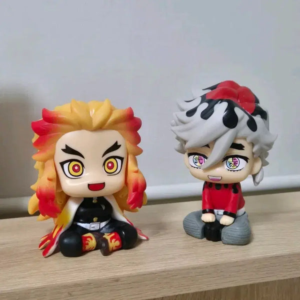 [BUNJANG] Demon Slayer Kyojuro & Douma Set Figure / [새상품] 귀멸의 칼날 피규어 쿄주로&도우마 세트
