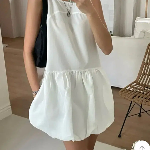 [BUNJANG] Coco Bloom Bustier Tiered Dress Black / 코코블룸 뷔스티에 캉캉 원피스 블랙