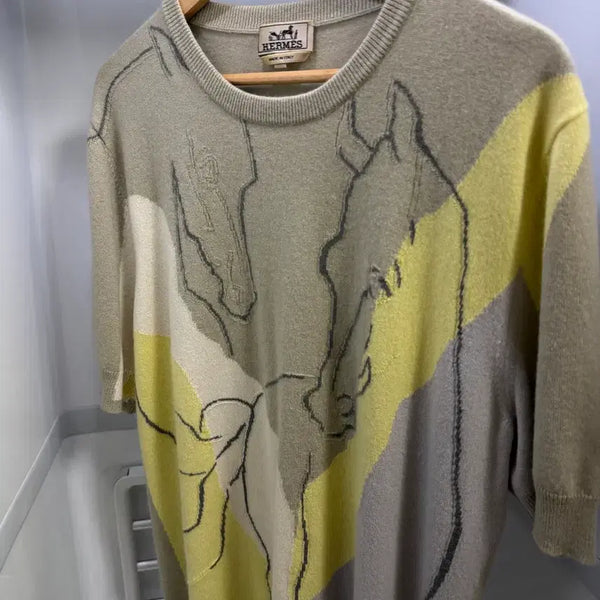 [BUNJANG] Hermès Cashmere Knit Short Sleeve XL / 에르메스 캐시미어 니트 반팔 XL 새상품급