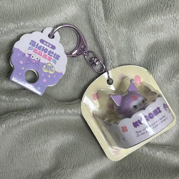 [BUNJANG] Kuromi Bean Angel Figure Keychain / 택0,새상품) 쿠로미 콩알 엔젤 피규어 키링