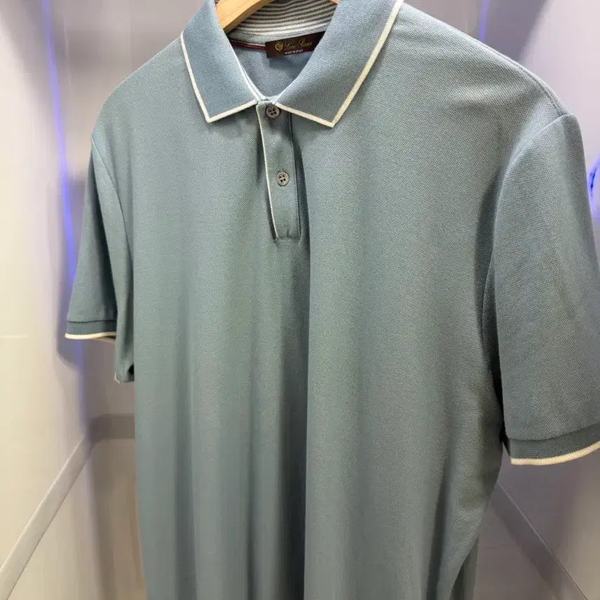 [BUNJANG] Loro Piana Kara Short Sleeve T-Shirt Size L / 로로피아나 카라 반팔 L 백화점판