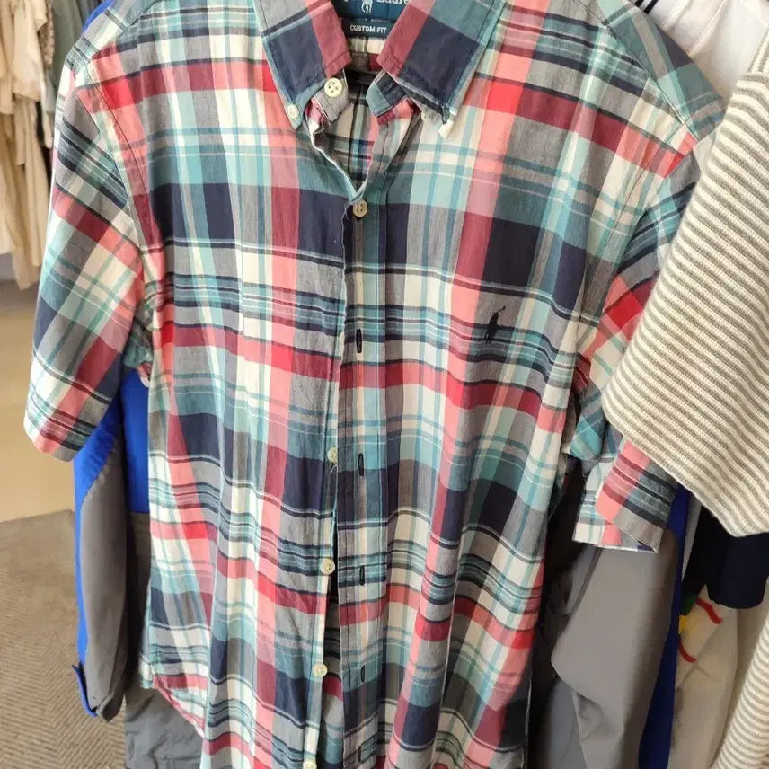 [BUNJANG] Polo Ralph Lauren Checked Short Sleeve Shirt / 폴로 랄프로렌 체크 반팔 셔츠