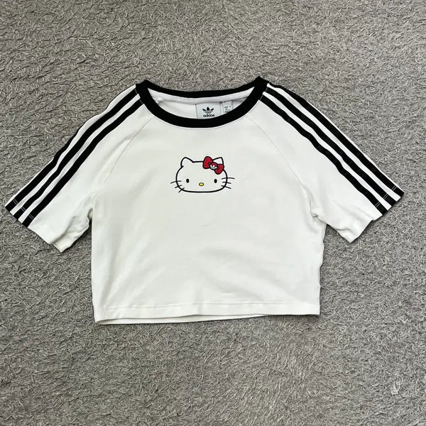 [BUNJANG] Adidas Hello Kitty Women's Short Sleeve T-Shirt / [우먼90-95] 아디다스 헬로키티 반팔티