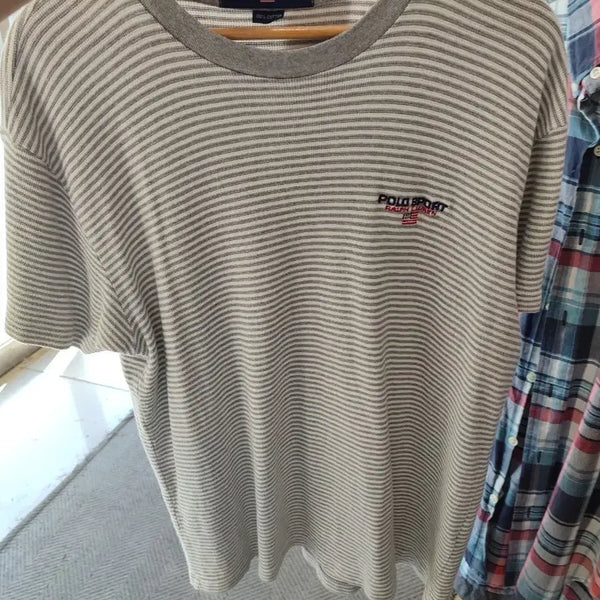 [BUNJANG] Polo Sport Striped Short Sleeve T-Shirt / 폴로 스포트 단가라 반팔 티셔츠