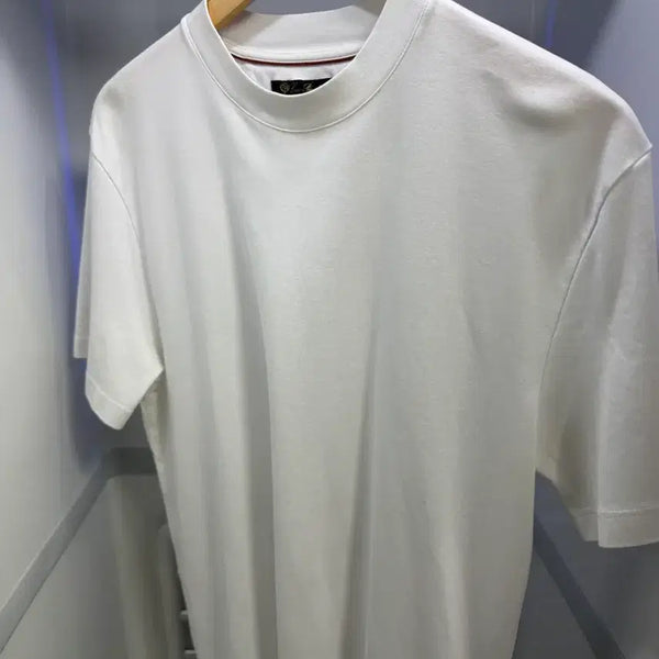 [BUNJANG] Loro Piana White Cotton T-Shirt with Back Logo / 로로피아나 백로고 코튼 반팔 L 화이트