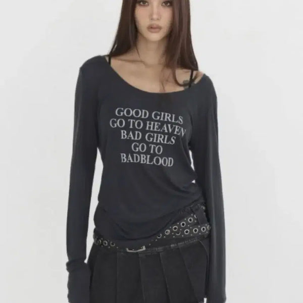 [BUNJANG] Bad Blood Bad Girls Loose Fit Top / 배드블러드 배드 걸스 루즈핏 탑 (하트시그널5 강유경 착용)