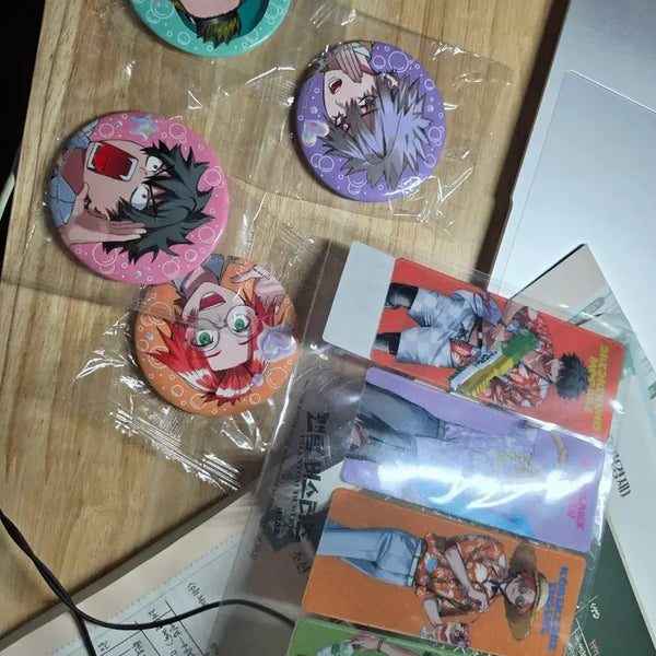 [BUNJANG] Phantom Busters Can Badge + Bookmark Set / 팬텀버스터즈 캔벳지+ 책갈피 세트