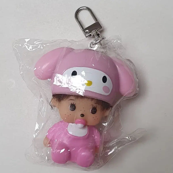 [BUNJANG] My Melody Monchhichi Keychain / 마이멜로디 몬치치 키링 새상품