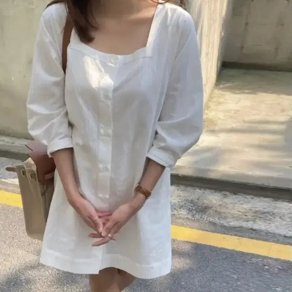 [BUNJANG] CodeU Tana Tone One-Piece Dress (Free Size) / 코드유(codeu) 타낫 톤 원피스 프리사이즈 새상품