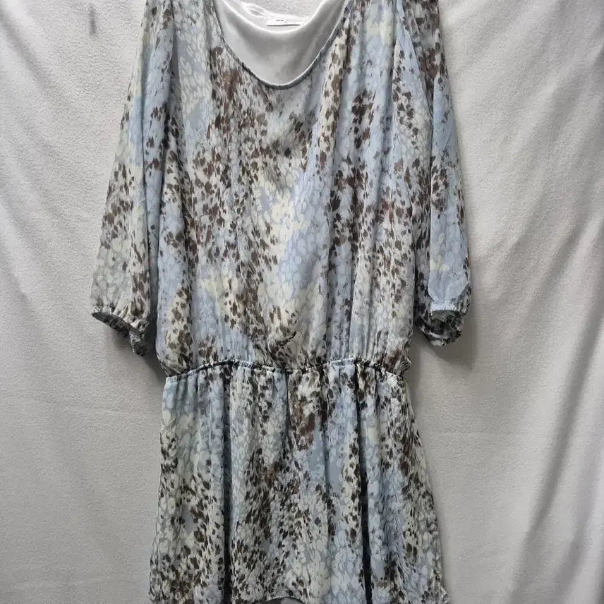 [BUNJANG] Chiffon Patterned Midi Dress / 쉬폰 무늬 블라우스 원피스 88 개당
