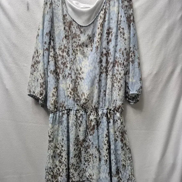 [BUNJANG] Chiffon Patterned Midi Dress / 쉬폰 무늬 블라우스 원피스 88 개당