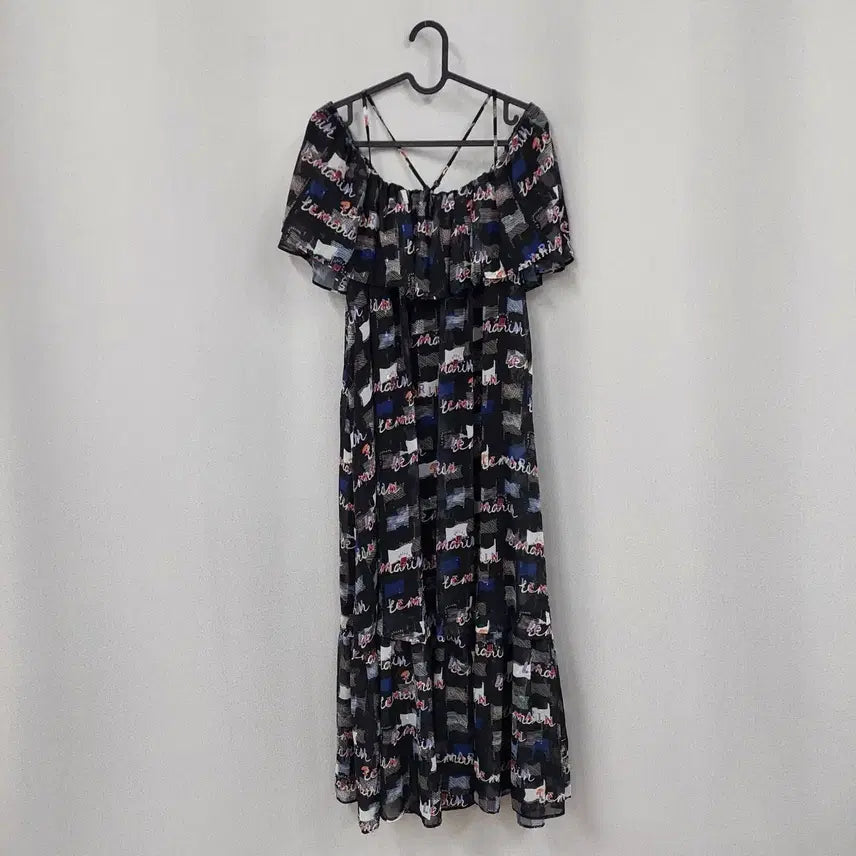 [BUNJANG] Ozzie Coen Pattern Off-Shoulder Long Dress / 오즈세컨 패턴 오프숄더 롱원피스