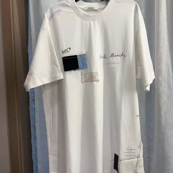 [BUNJANG] Givenchy Atelier Trompe-l’œil Print Short Sleeve T-Shirt White / 지방시(GIVENCHY) 반팔 티셔츠