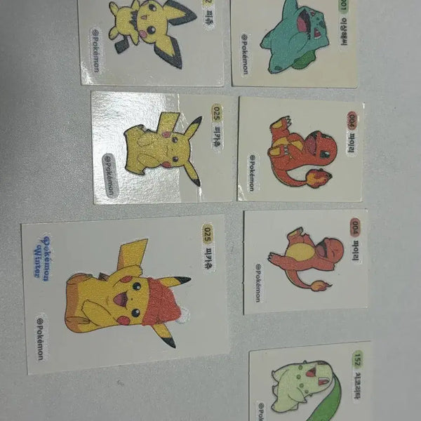 [BUNJANG] Pokemon Stickers Bundle Winter Pikachu Charmander Bulbasaur / 일괄) 포켓몬 띠부띠부씰 일괄 겨울피카츄 파이리 이상해씨