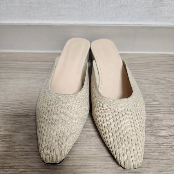 [BUNJANG] Ivory Mule Slipper Sandals / 아이보리색뮬 슬리퍼 샌들(240~245추천)