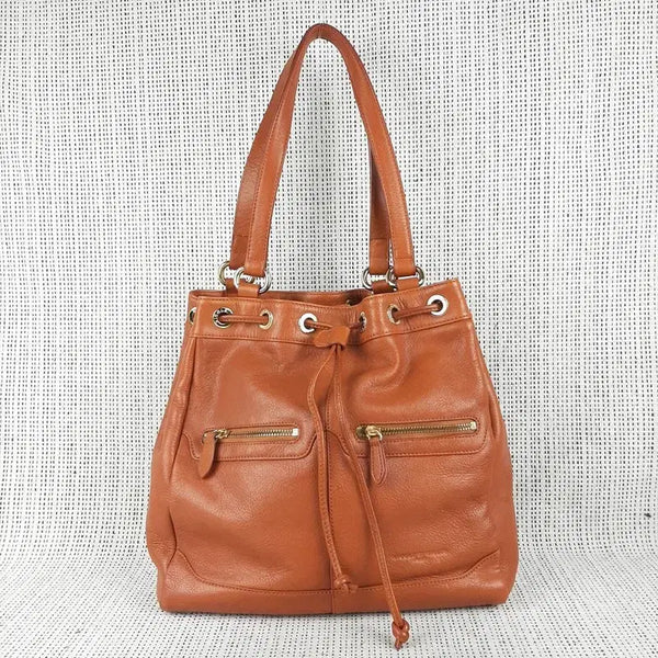 [BUNJANG] Nicole Pocket Leather Shoulder Bag / 니콜 포켓 가죽 숄더백