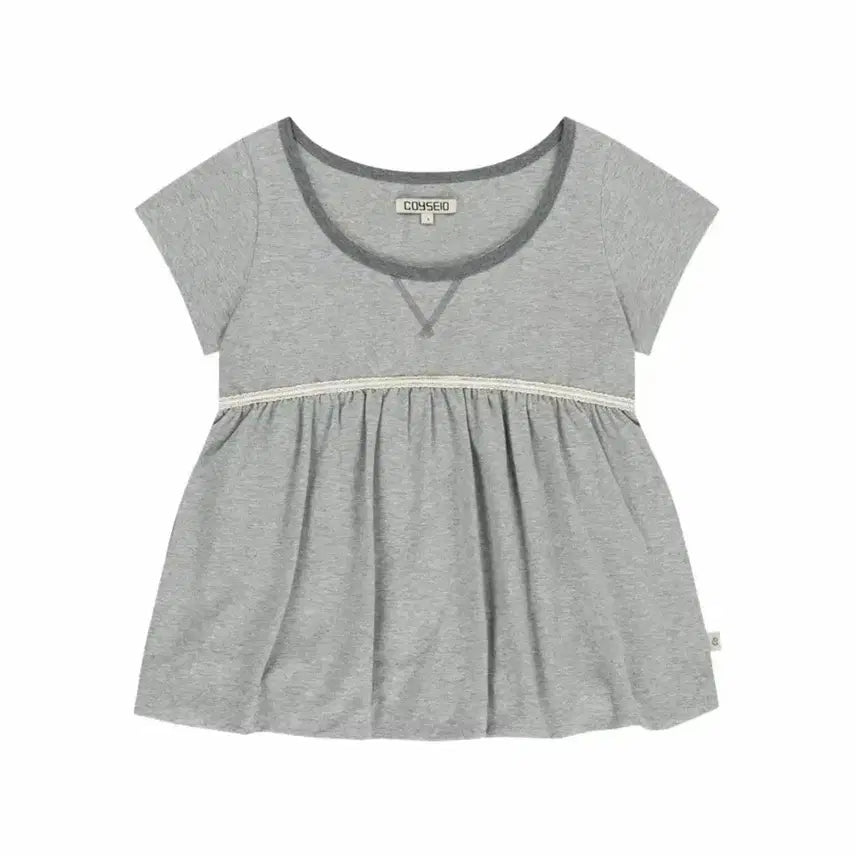 [BUNJANG] Koiseo Lace Balloon T-Shirt Size 1 / 1) 코이세이오 레이스 벌룬 티셔츠 1사이즈