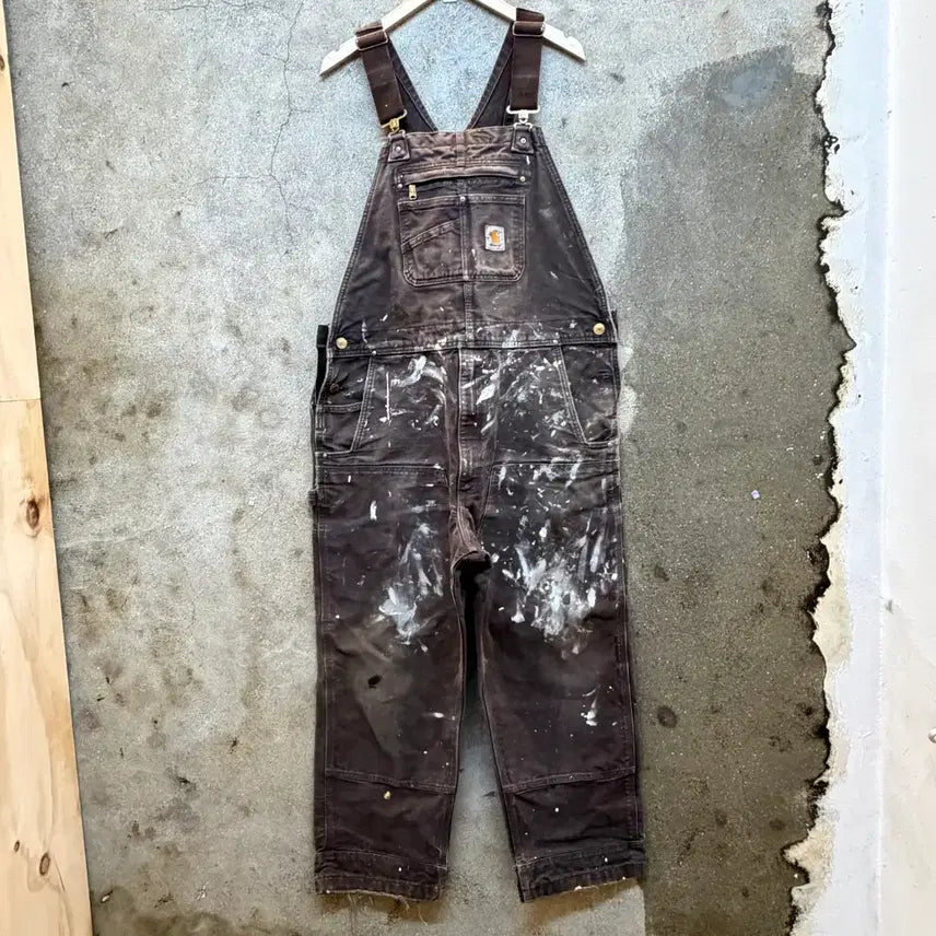 [BUNJANG] Rare 90s US Vintage Carhartt Double Knee Paint Overalls / 레어 90s 미국빈티지 칼하트 더블니 페인트 오버롤 멜빵바지